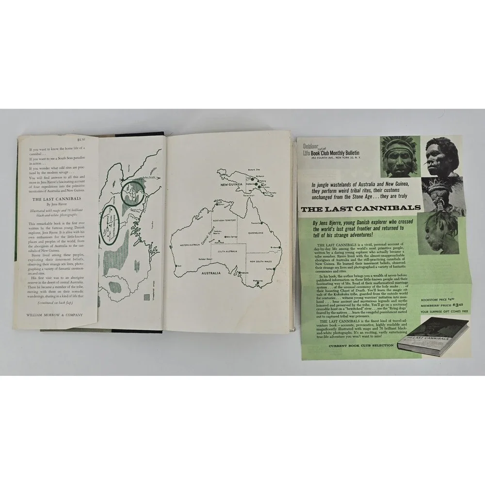 The Last Cannibals by Jens Bjerre Danish Explorer 1957 New Guinea Australia HCDJ